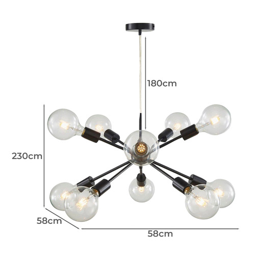 Ceiling light on sale black metal